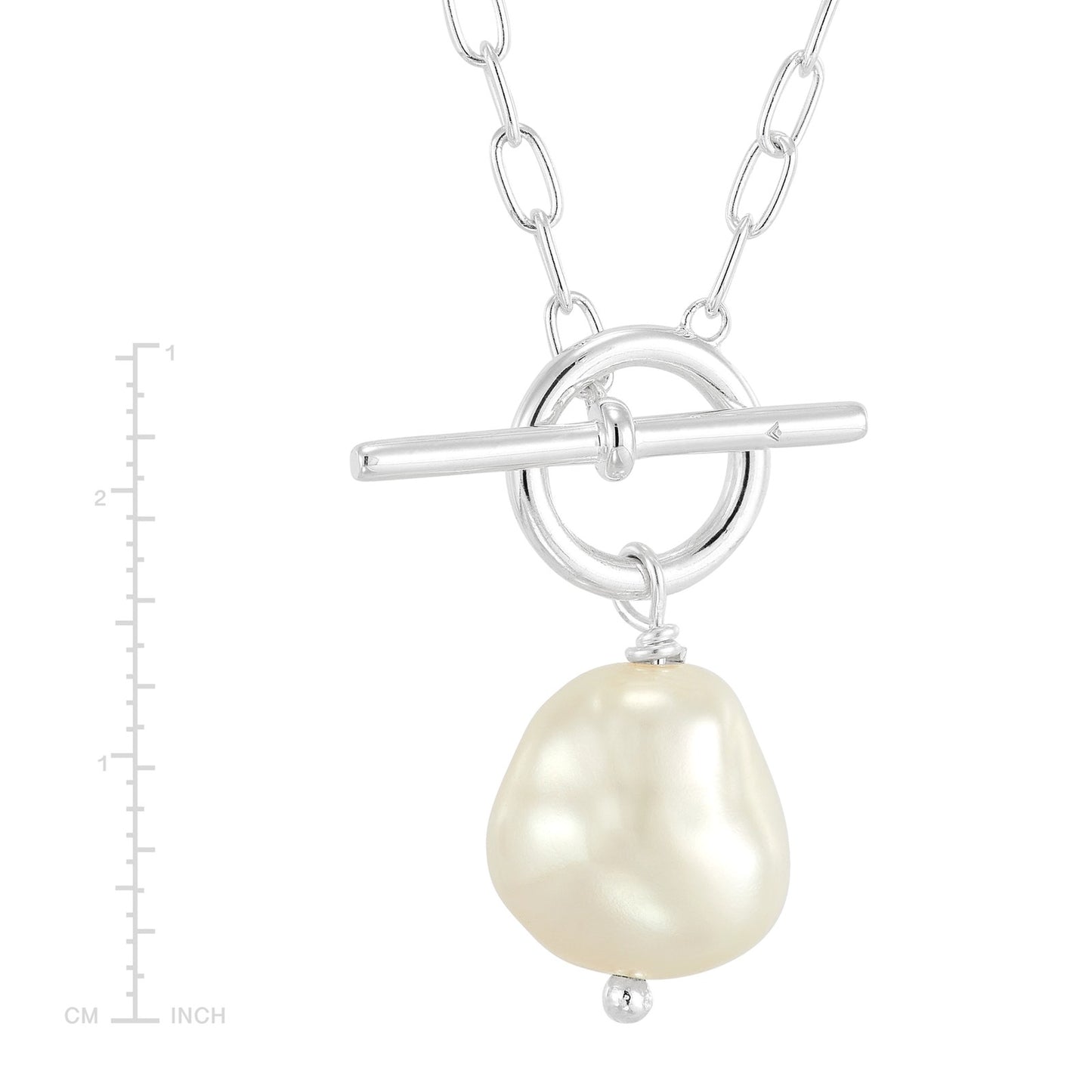 SILPADA Center Attention Silver Freshwater Pearl Necklace