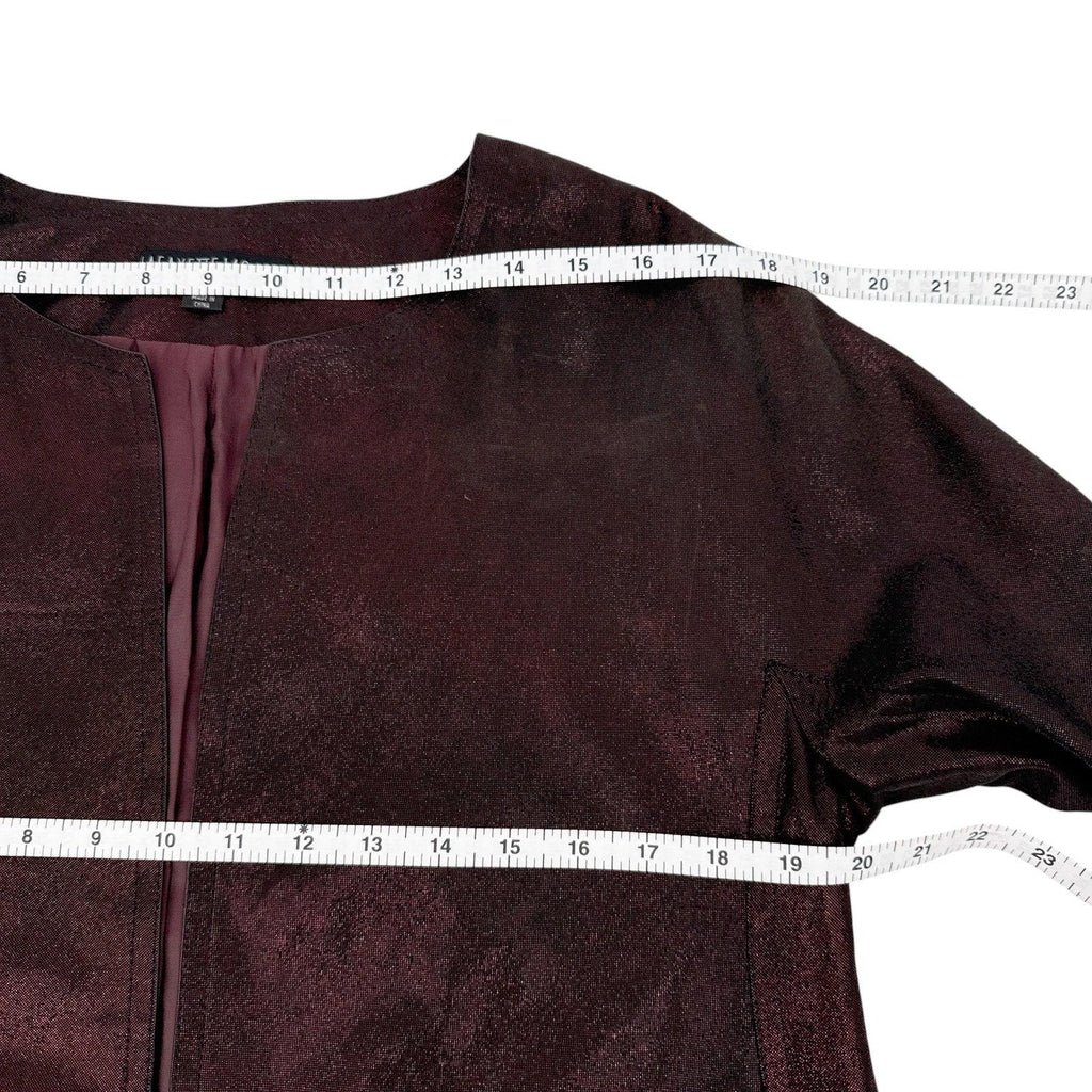 LAFAYETTE 148 New York 3/4 Sleeve Ritchie Leather Jacket in Beet 8|M - flyKAMP