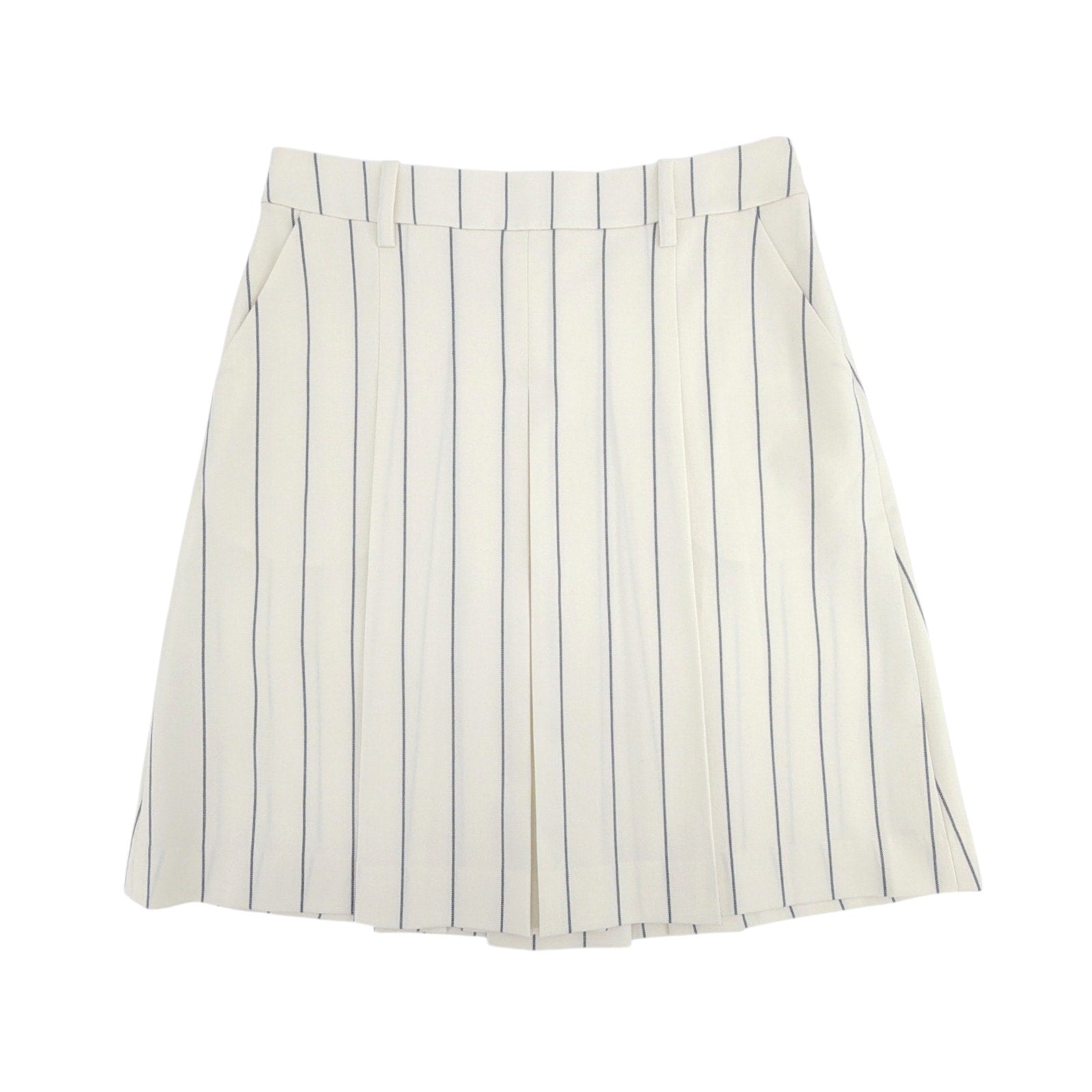 TORY BURCH Wool Performance Golf Skirt in New Ivory Light Stripe 2|XS Tory Burch