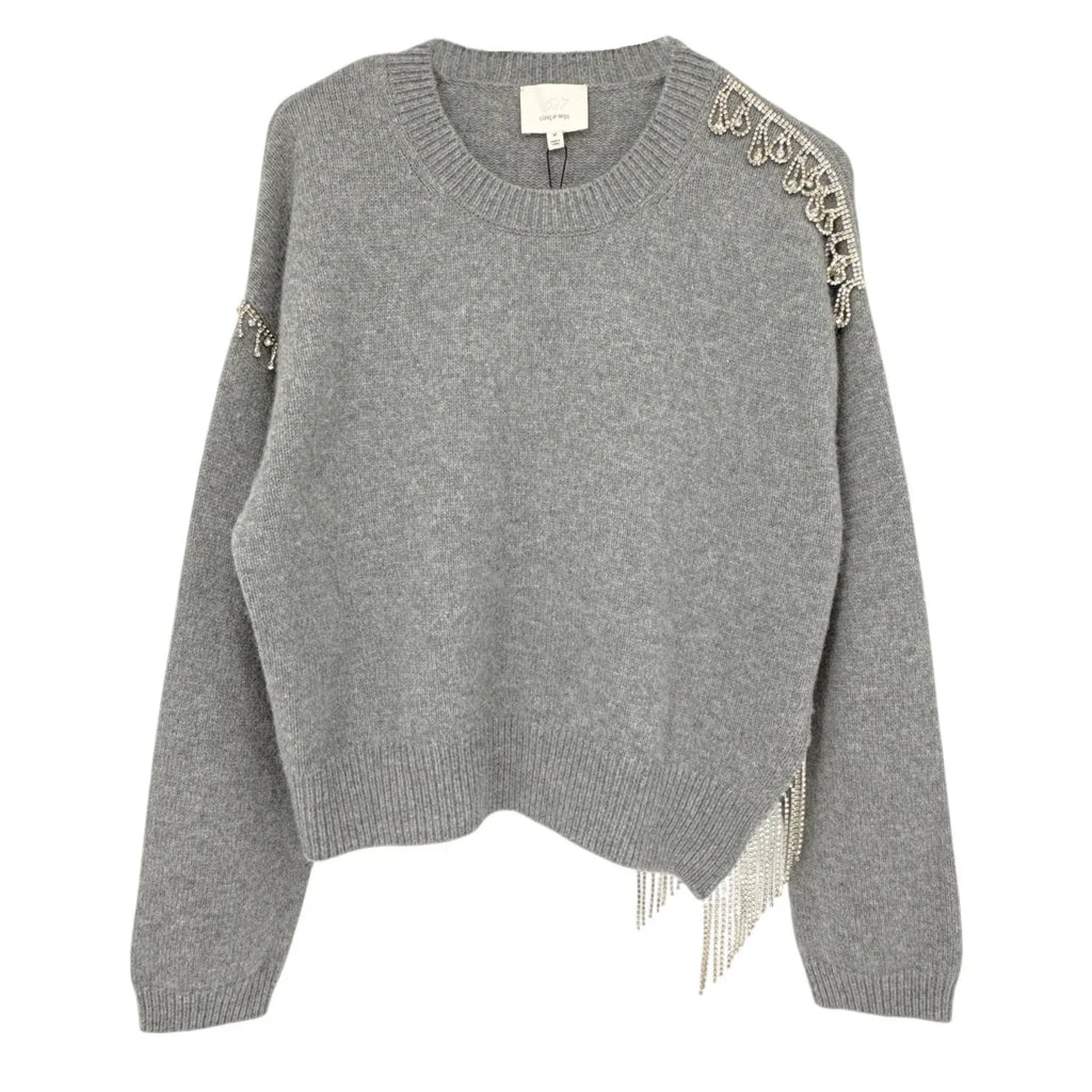 CINQ a SEPT Lilliana Embellished Knit Sweater M - flyKAMP