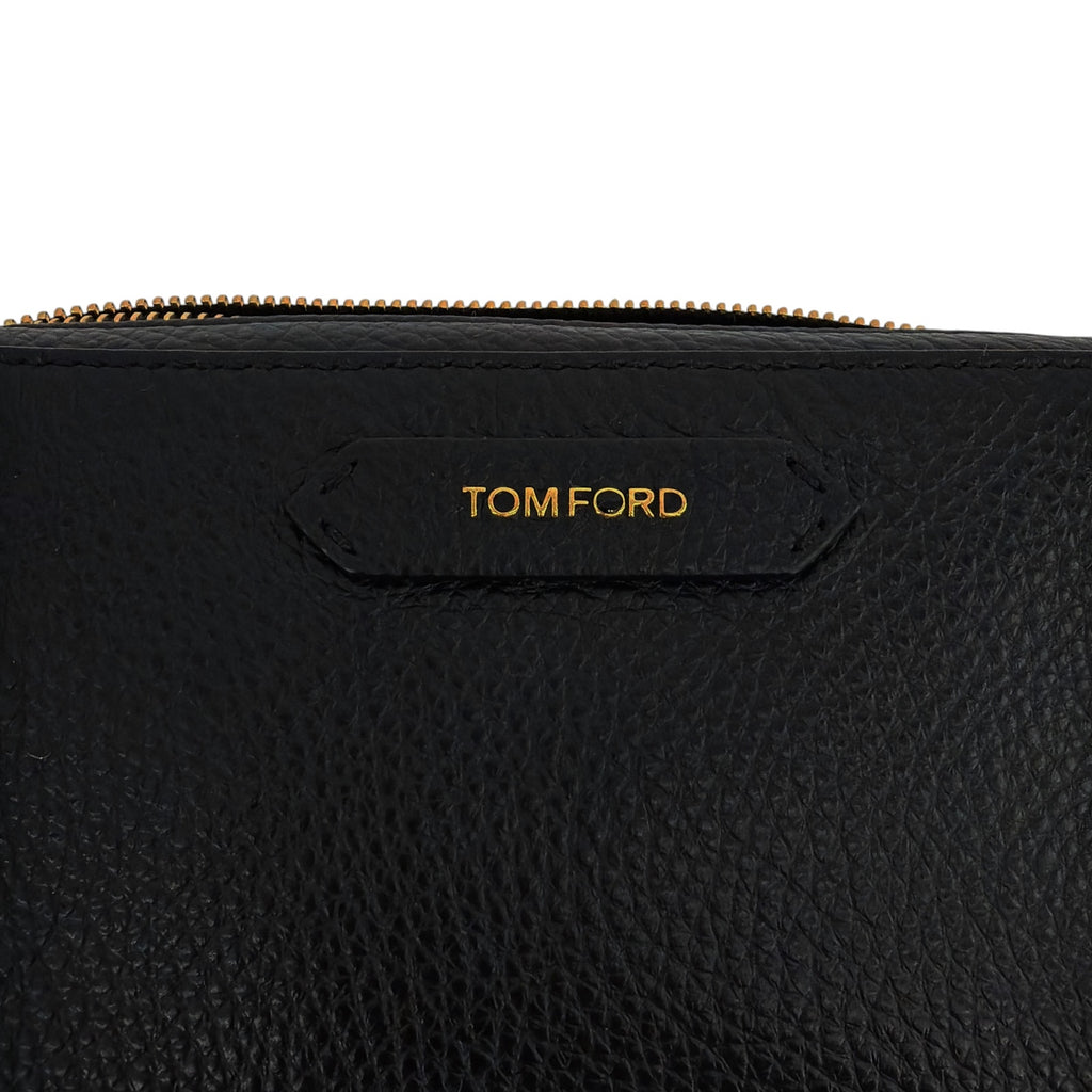 TOM FORD Medium Leather Cosmetics Case in Black Tom Ford