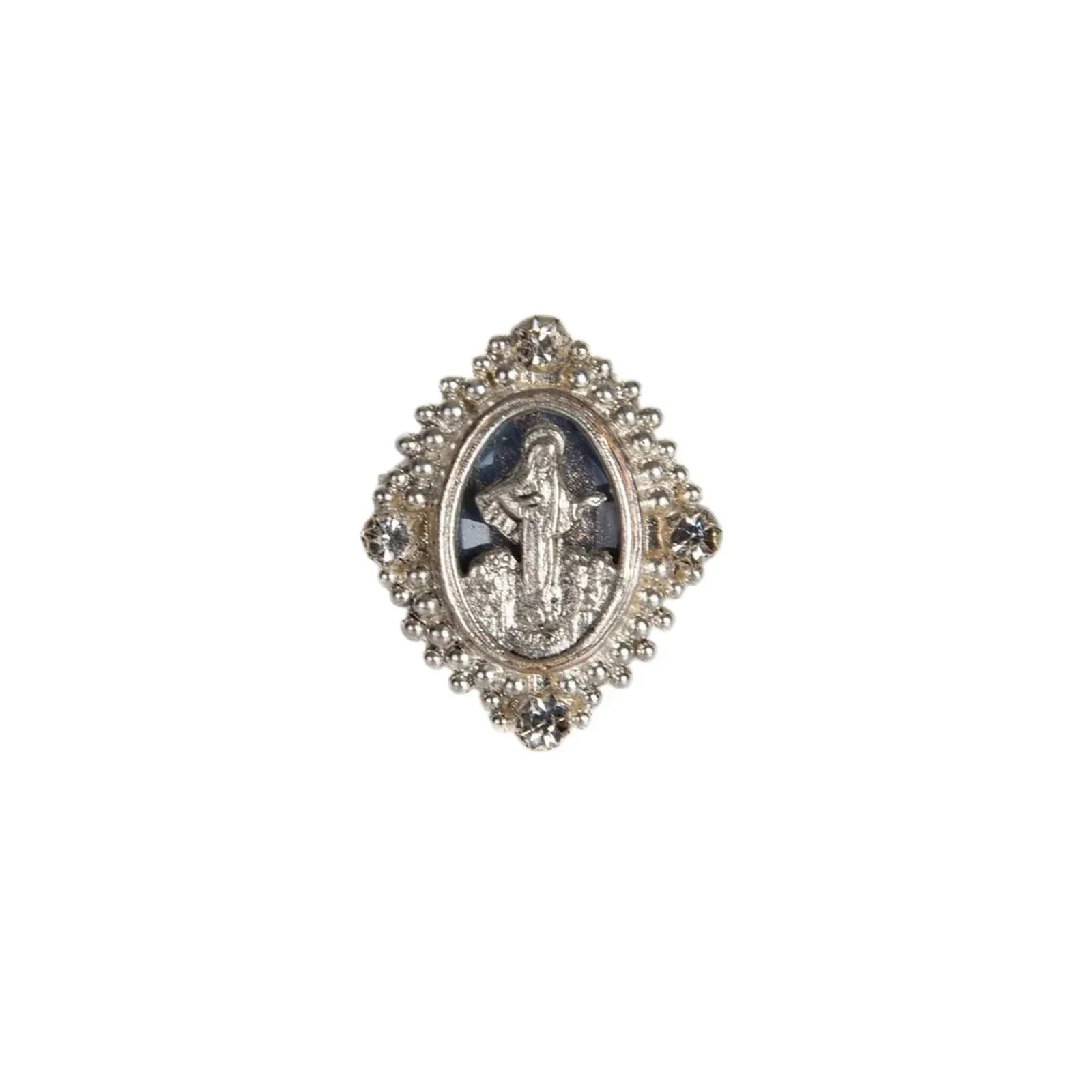 VIRGINS SAINTS & ANGELS VSA Petite Oval Cloister Fatima Ring in Silver 7 - flyKAMP