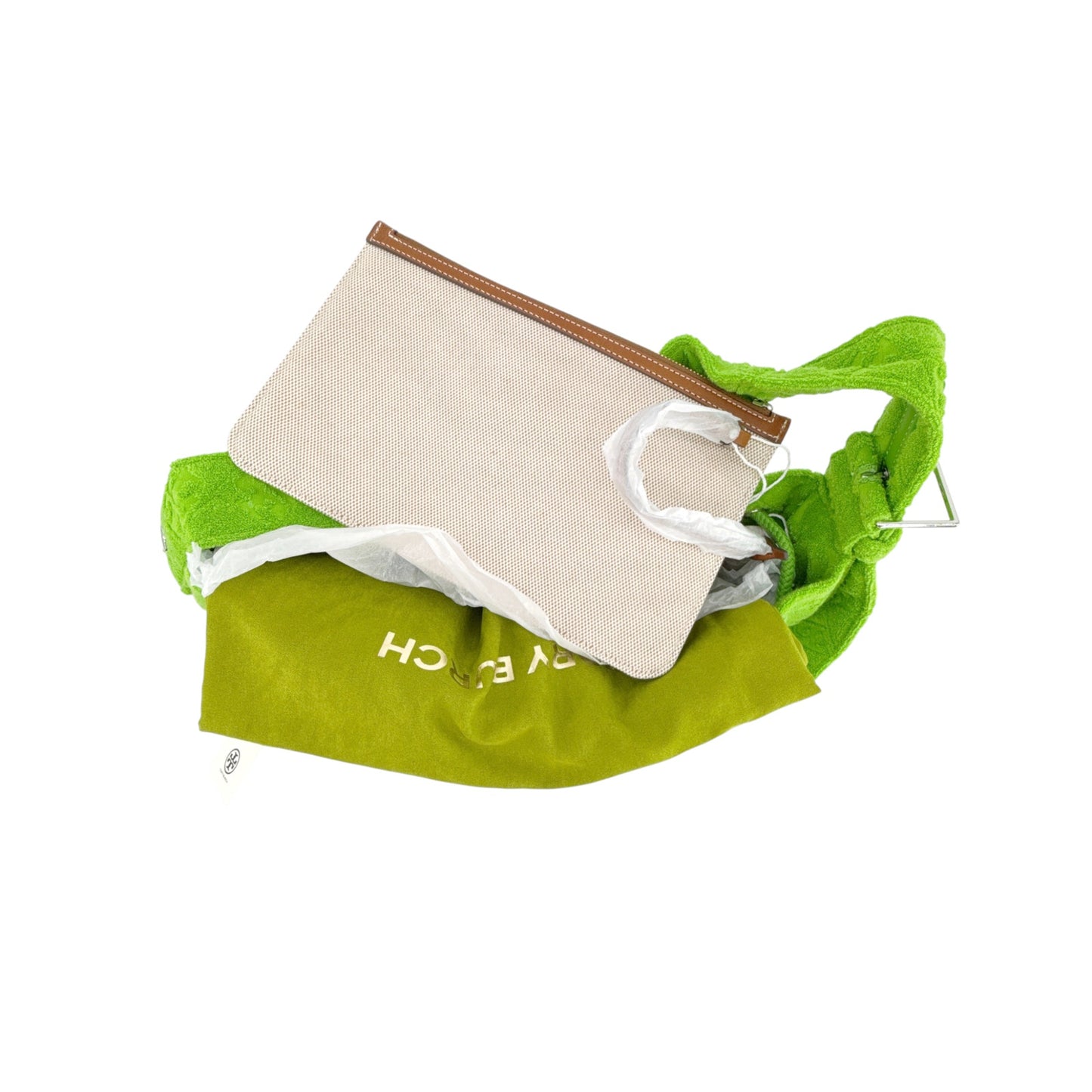 TORY BURCH T Monogram Oversized Bucket Bag in Monster