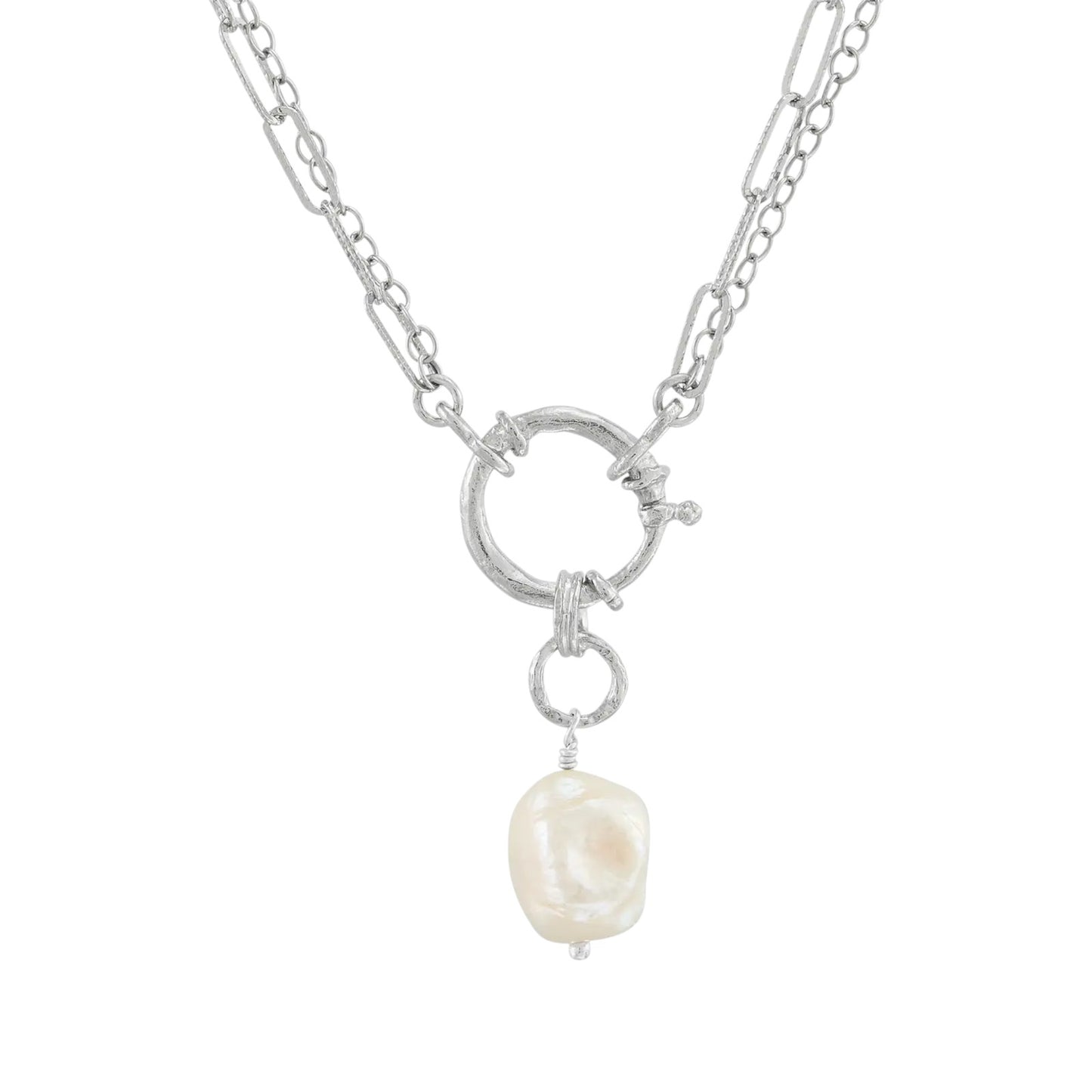 SILPADA Pretty Changes Sterling Silver Freshwater Pearl Pendant Necklace