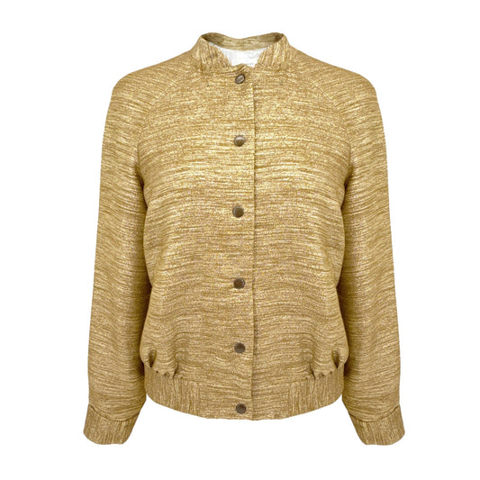 SEZANE Archie Jacket in Gold Viscose FR34|XS