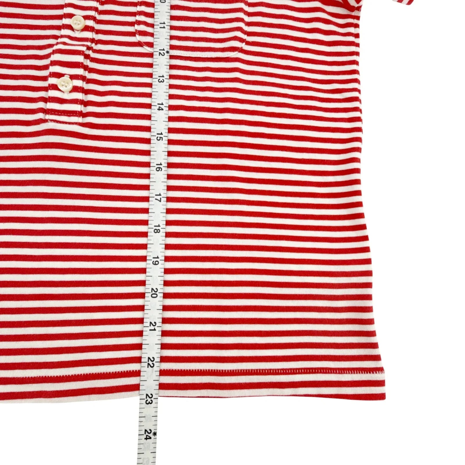 THE GREAT. The Lacrosse Polo. In Sun Cherry Stripe 0|XS - flyKAMP