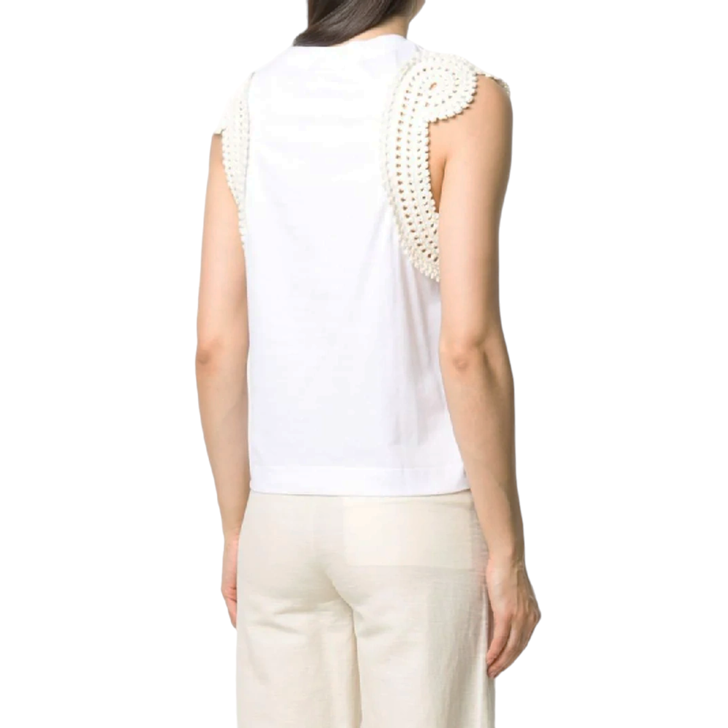 CÉDRIC CHARLIER Knitted Trim Vest Top S