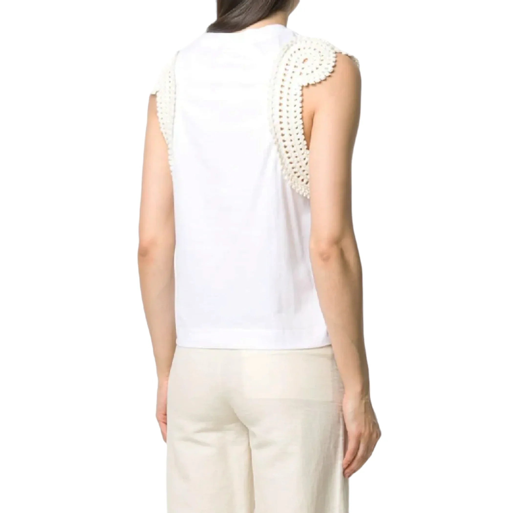 CÉDRIC CHARLIER Knitted Trim Vest Top S - flyKAMP