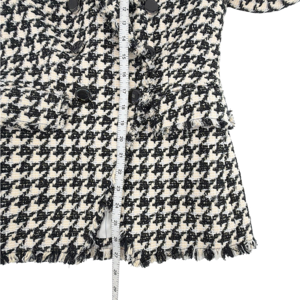 VERONICA BEARD Miller Dickey Jacket in Black & Off-White Houndstooth 2 Veronica Beard