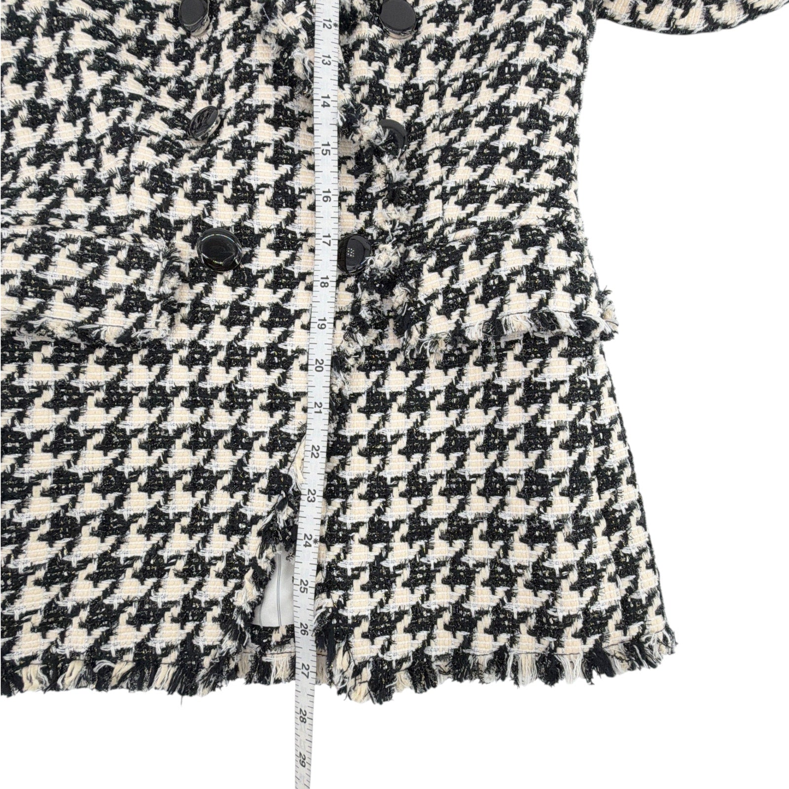 VERONICA BEARD Miller Dickey Jacket in Black & Off-White Houndstooth 2 Veronica Beard