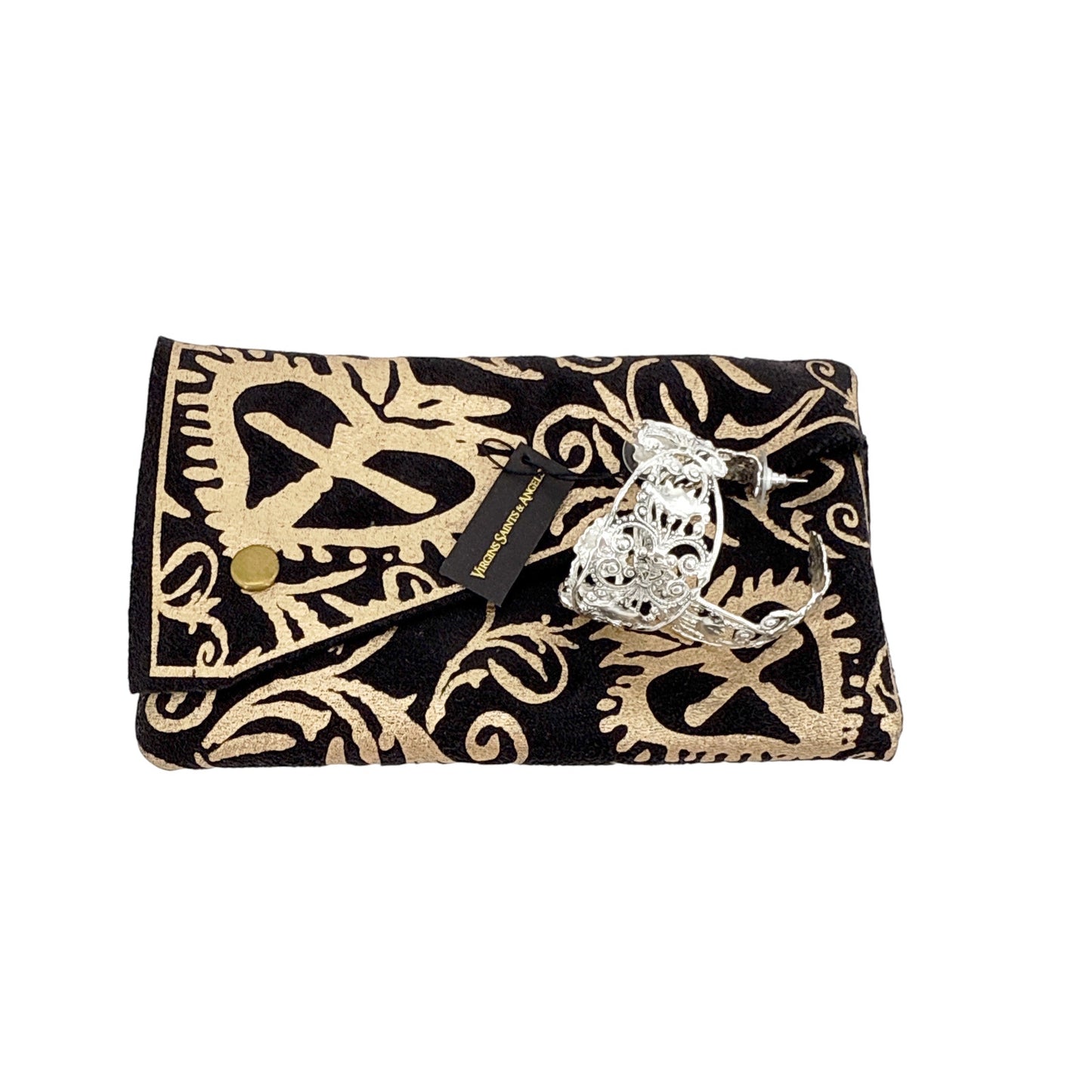 VIRGINS SAINTS & ANGELS VSA Antigua Wide Hoop Post Earrings in Silver