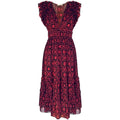 ULLA JOHNSON Anika Midi Dress in Fuchsia Size 0 - flyKAMP