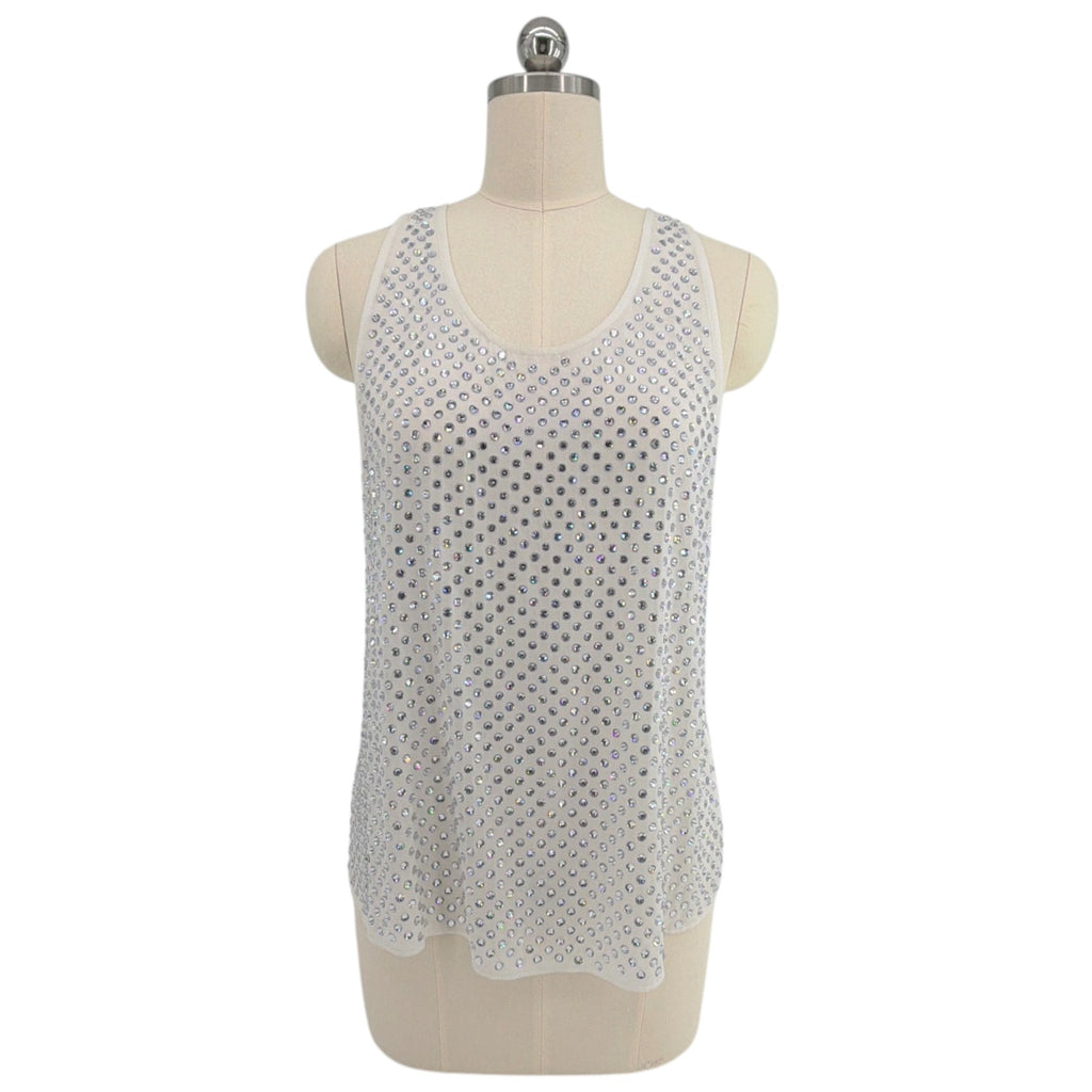 MARC JACOBS Rhinestone Embellished Tank Top S Marc Jacobs