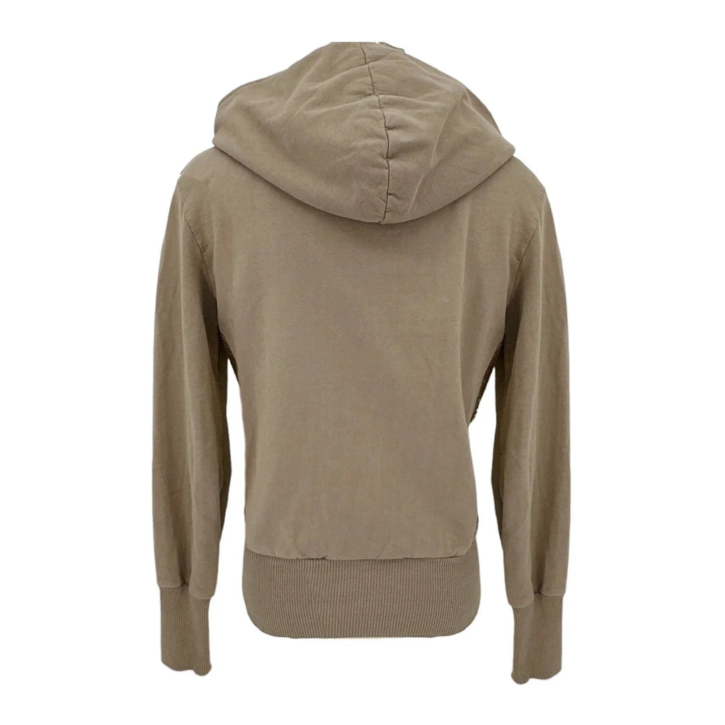 PRIMP Sequin Zip Hoodie in Tan & Gold S - flyKAMP