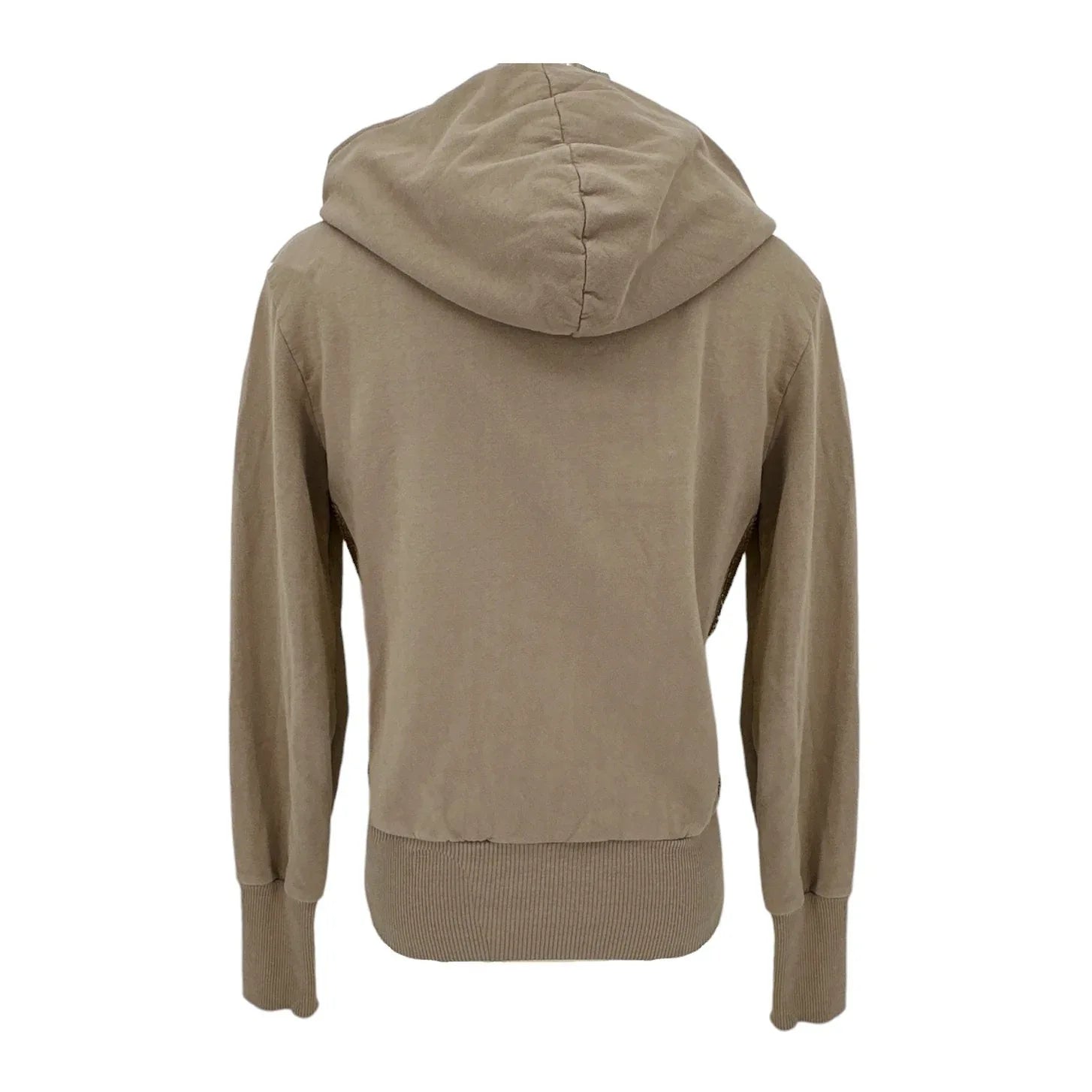 PRIMP Sequin Zip Hoodie in Tan & Gold S - flyKAMP