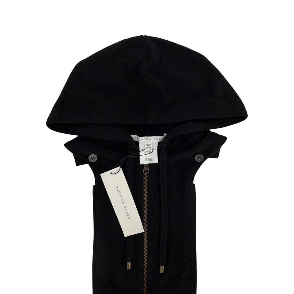 VERONICA BEARD Cashmere Hoodie Dickey in Black Veronica Beard