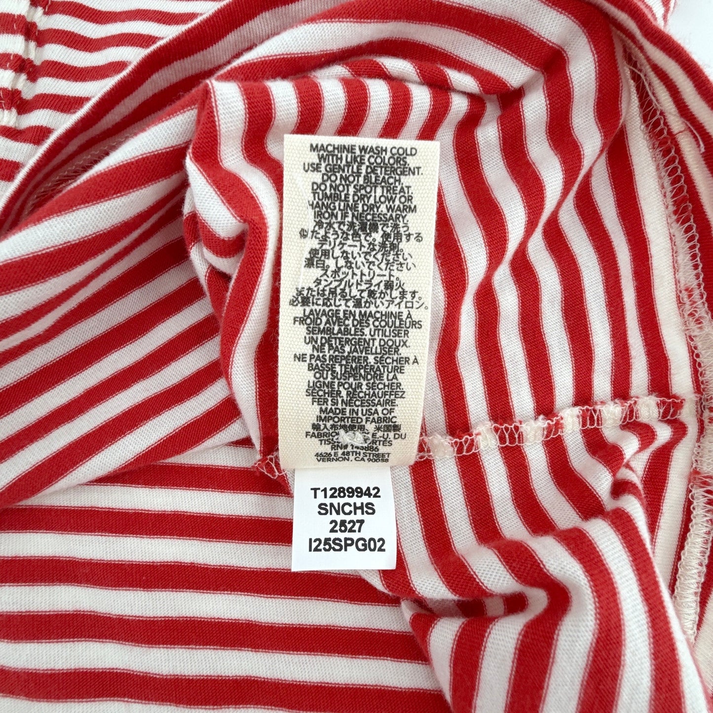 THE GREAT. The Lacrosse Polo. In Sun Cherry Stripe 0|XS