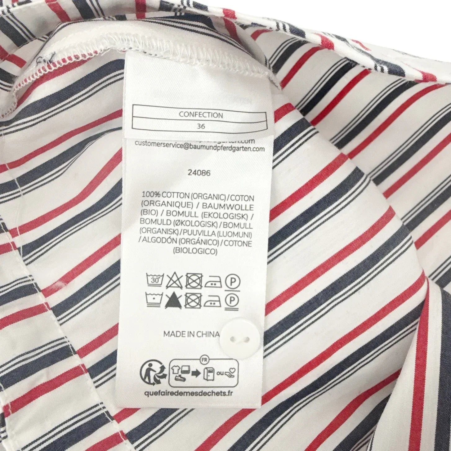 BAUM UND PFERDGARTEN Bryce Blouse Haute Red Stripe FR36|US4|S - flyKAMP