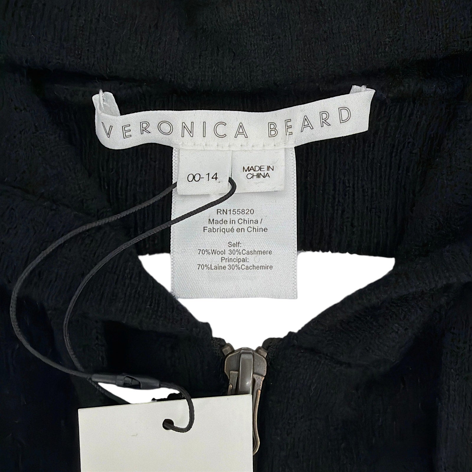 VERONICA BEARD Cashmere Hoodie Dickey in Black Veronica Beard