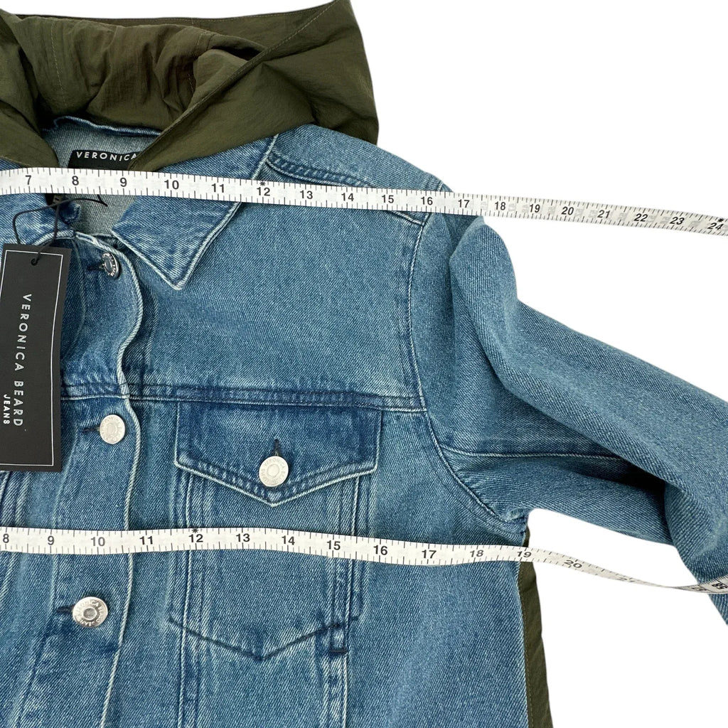 VERONICA BEARD Shani Waterfall Denim Twill Combo Jacket M - flyKAMP