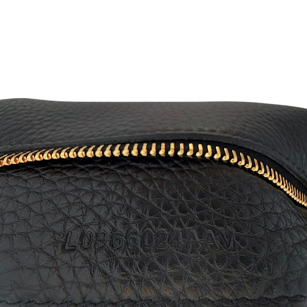 TOM FORD Jennifer Medium Double Strap Bag in Black Grained Leather Tom Ford