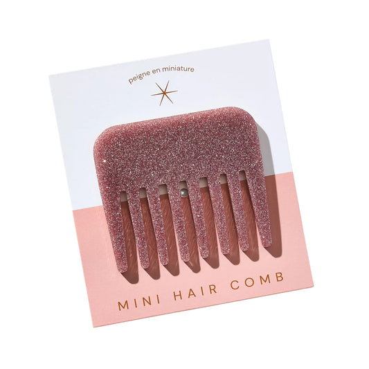 ANTHROPOLOGIE Glitter Mini Comb in Mauve
