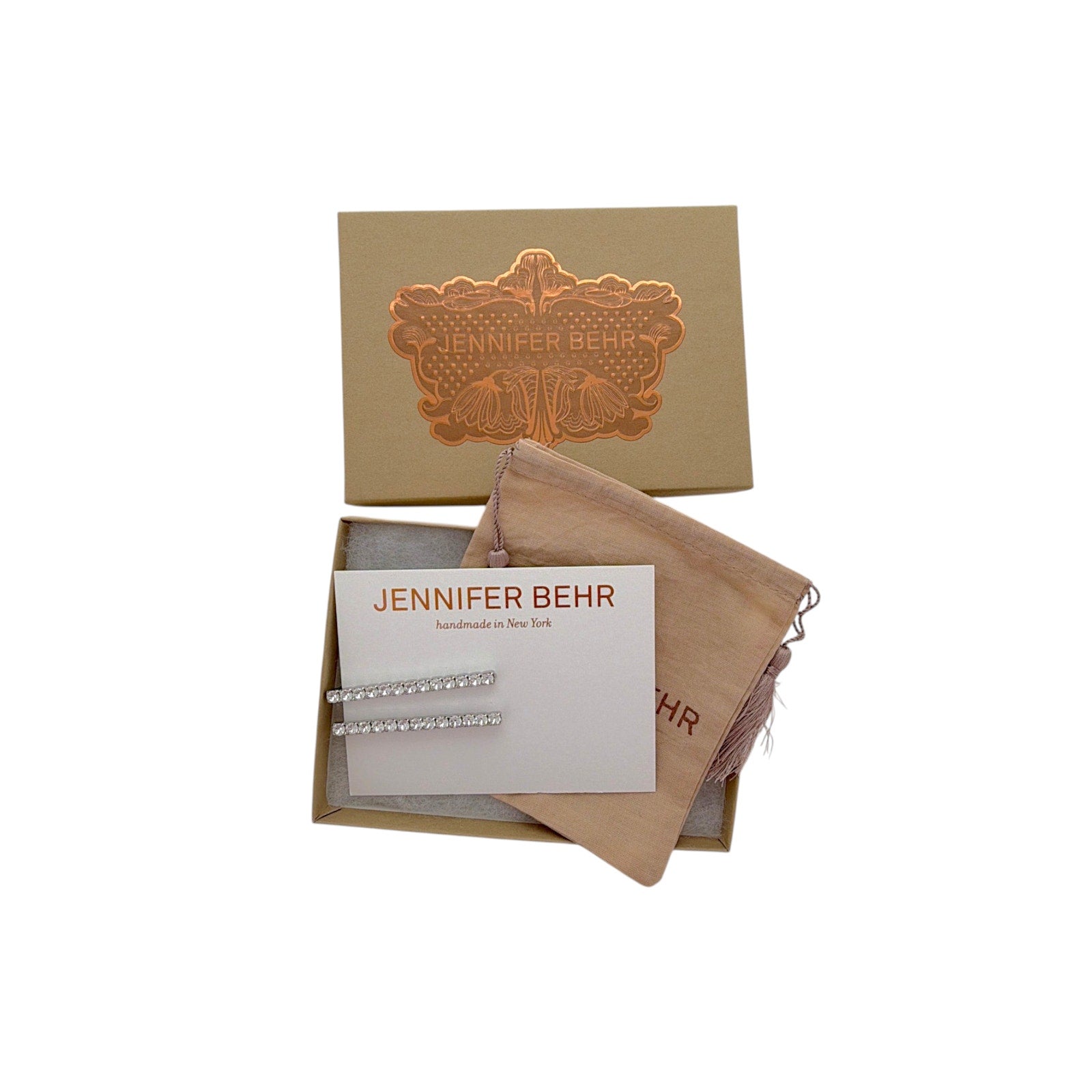 JENNIFER BEHR Gwen Bobby Pin Set Crystal Jennifer Behr