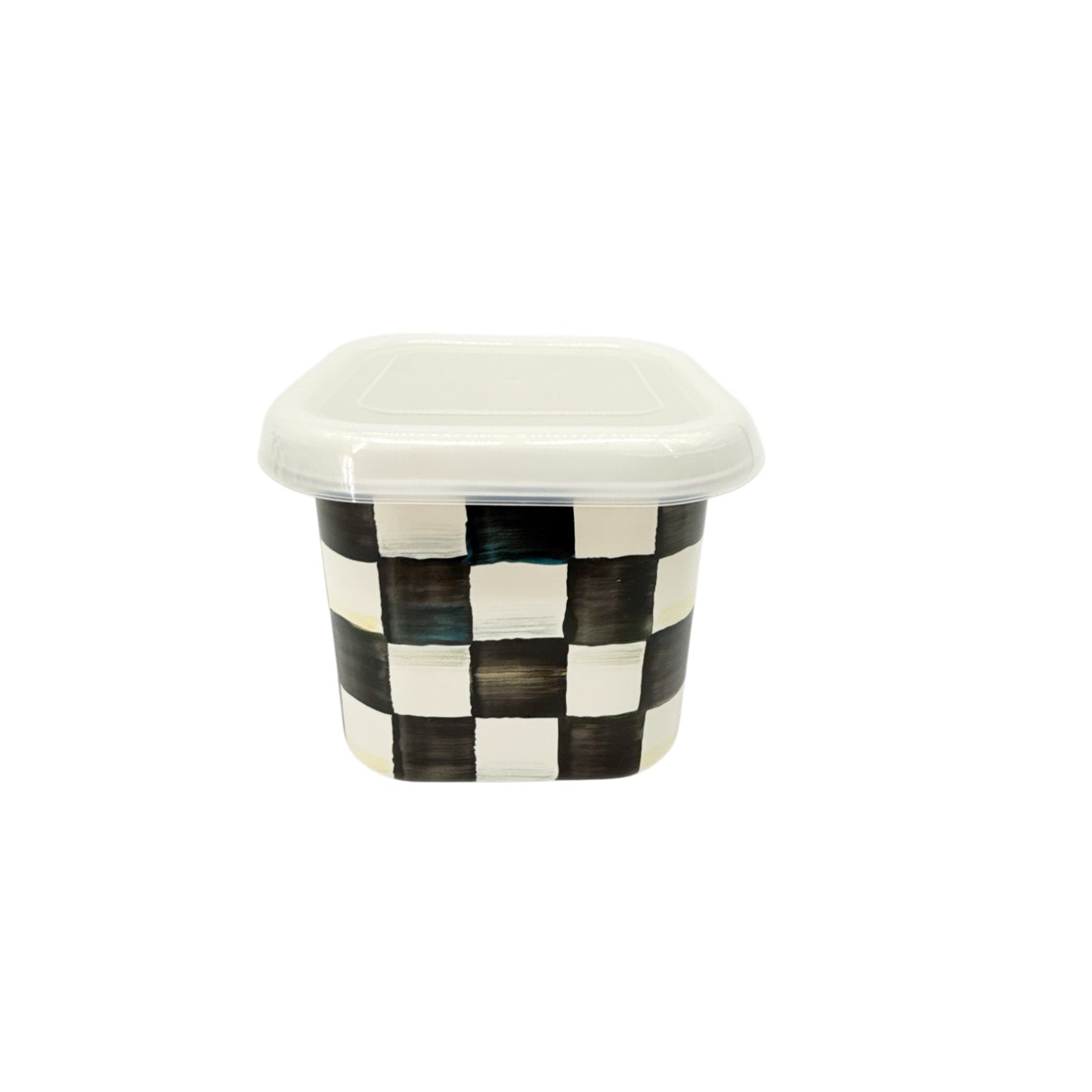 MACKENZIE-CHILDS Courtly Check Enamel Deep Squarage Bowl || Small