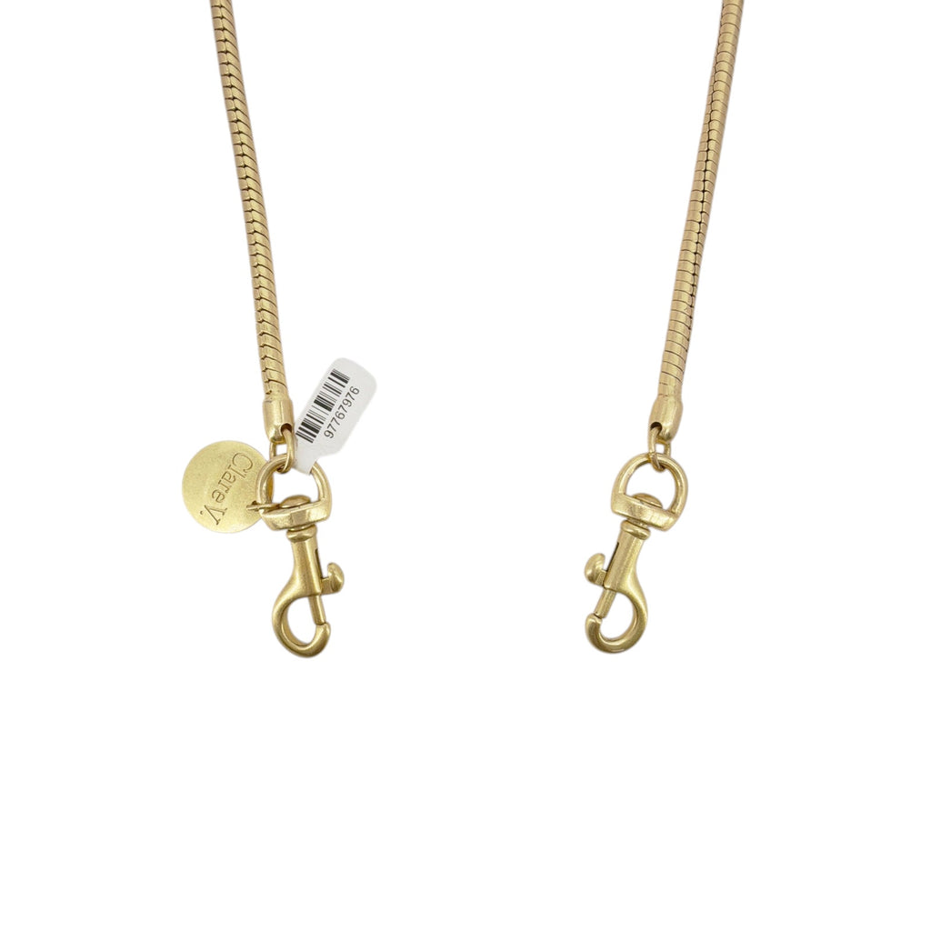 CLARE V. Snake Chain Crossbody Strap in Gold Clare V.