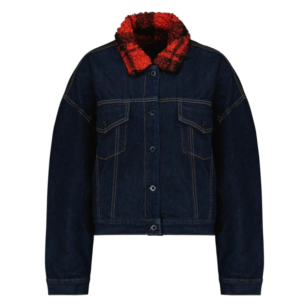ASKK NY Nova Lined Jacket in Indigo Plaid 1|S - flyKAMP