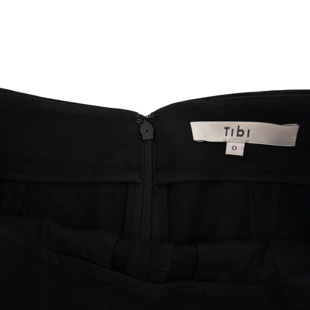 TIBI Anson High Rise Biker Shorts in Black 0 Tibi
