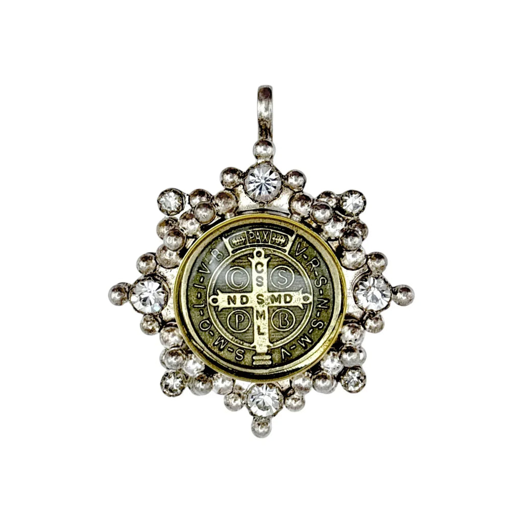 VIRGINS SAINTS & ANGELS VSA Cloister San Benito Medallion in Silver - flyKAMP