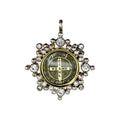 VIRGINS SAINTS & ANGELS VSA Cloister San Benito Medallion in Silver - flyKAMP
