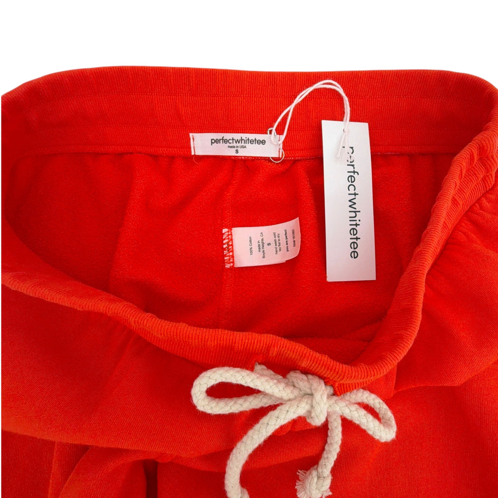 PERFECTWHITETEE Jamaica Beach Fleece Sweatpants in Tomato S perfectwhitetee