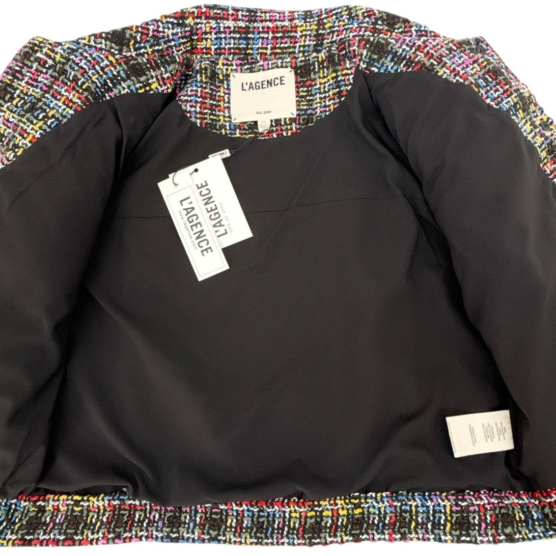 L'AGENCE Kasey Tweed Jacket in Black Multi S