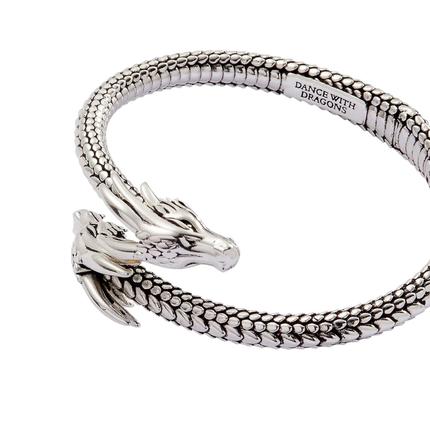 ALEX+ANI House of the Dragon™ Cuff Bracelet in Antiqued Silver