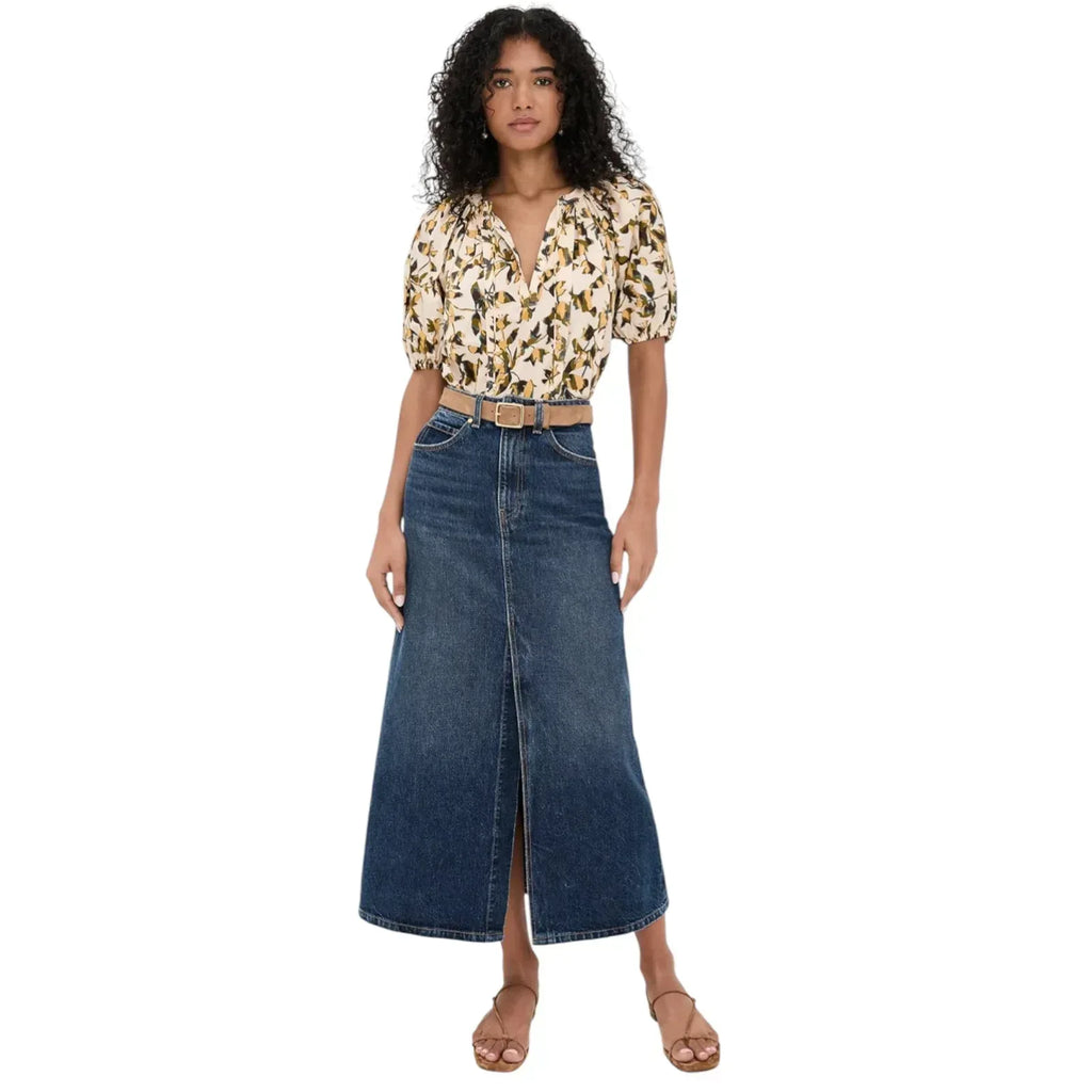 ULLA JOHNSON Loli Short Sleeve Blouse in Lucent 2|S - flyKAMP