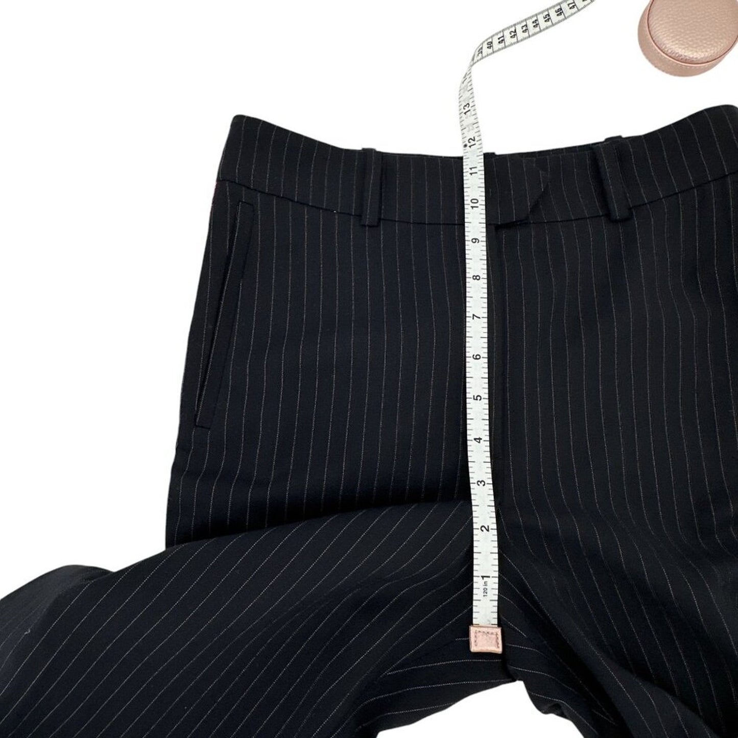MIRA MIKATI Glitter Pinstripe Wide Leg Trousers 2