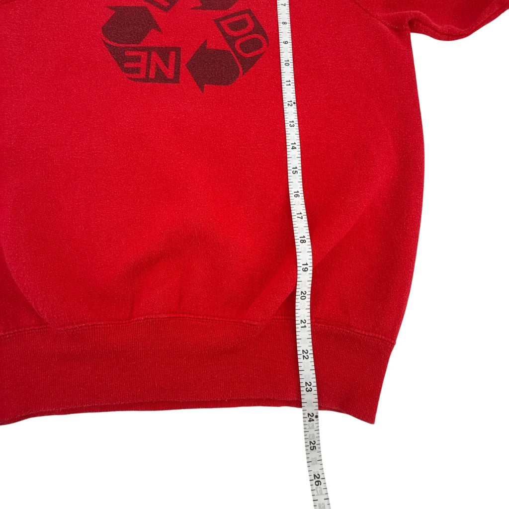 RE/DONE Recycle Crew Neck Sweatshirt in Red XS/S - flyKAMP
