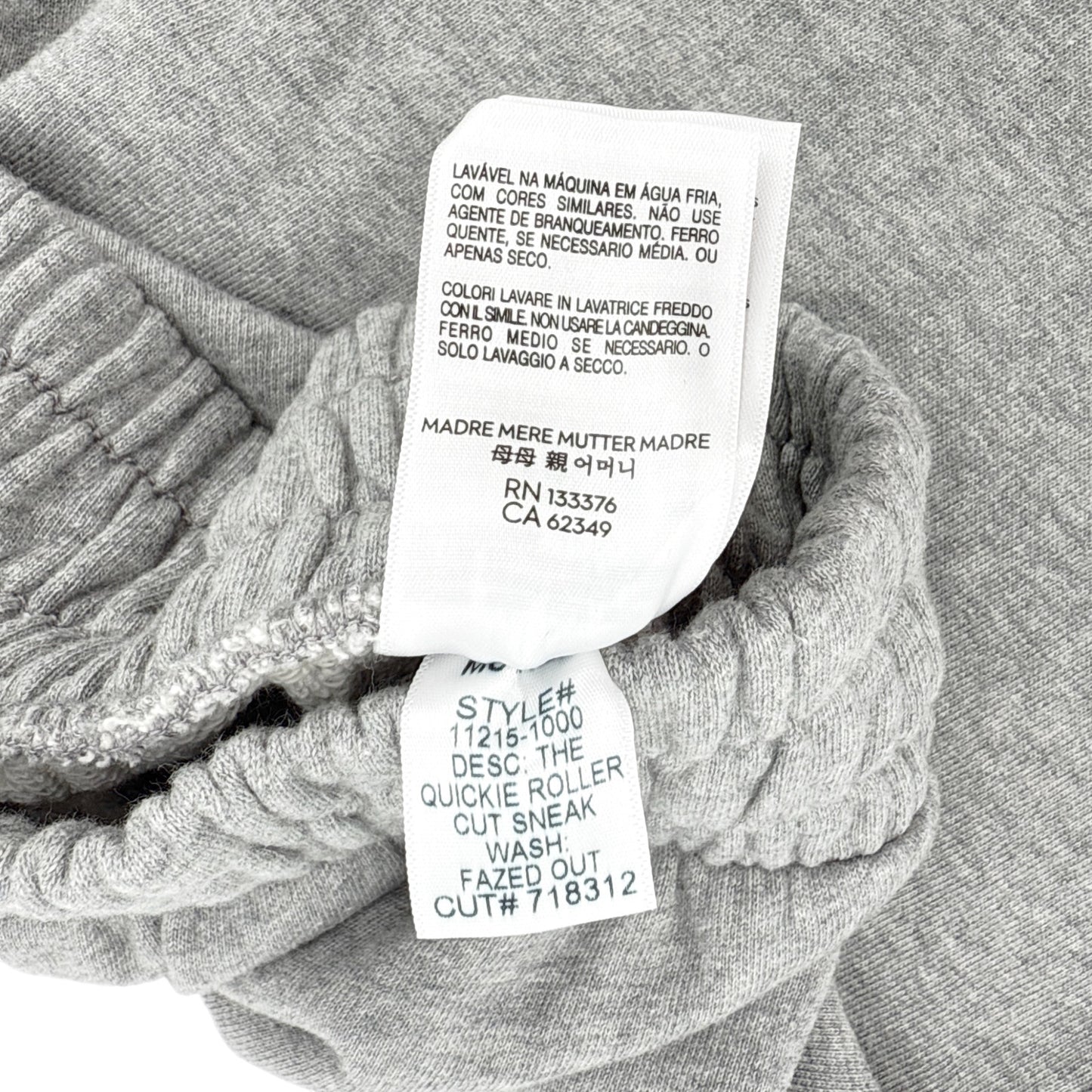 MOTHER The Quickie Roller Cut Sneak Pants in Fazed Out XS