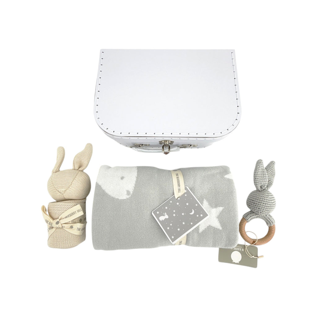 THE BLUEBERRY HILL Star Moon Bunny Gift Set Paperboard Suitcase Medium The Blueberry Hill