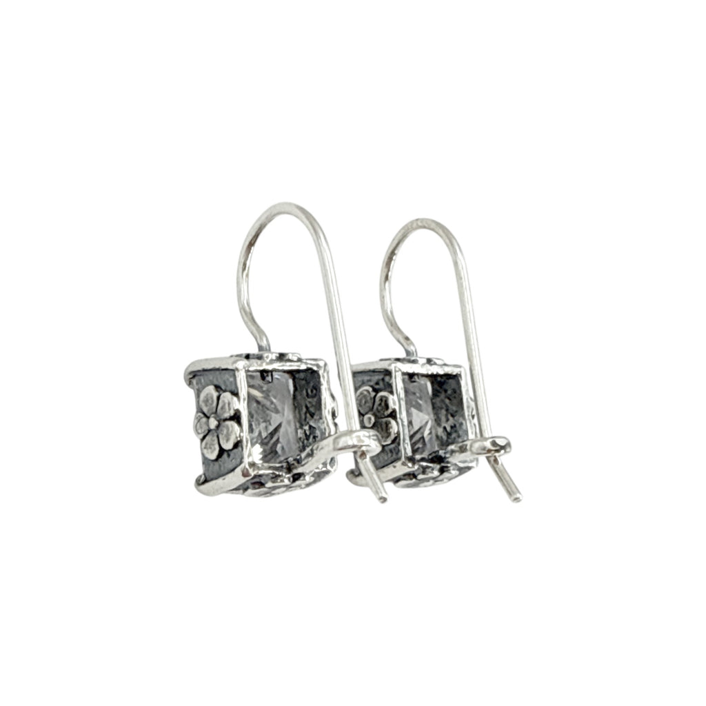 SILPADA Crystal Clear Silver Cubic Zirconia Drop Earrings