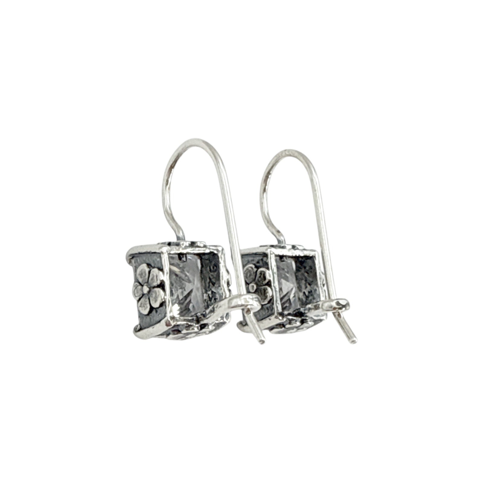 SILPADA Crystal Clear Silver Cubic Zirconia Drop Earrings