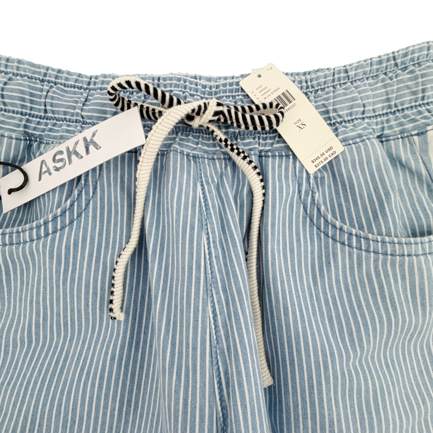 ASKK NY Cancun Pant in Blue Stripe XS