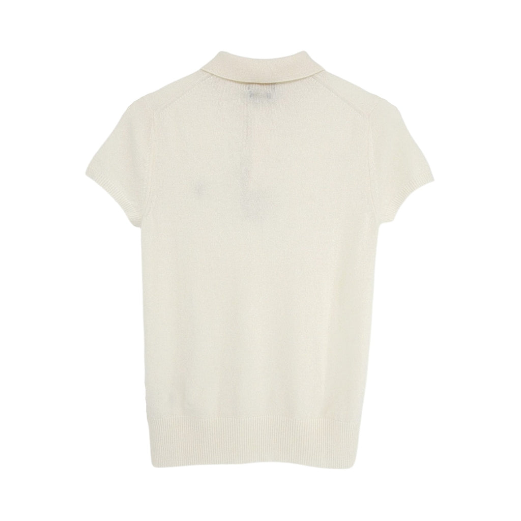 POLO RALPH LAUREN Cashmere Polo Shirt in Chic Cream in M Polo Ralph Lauren
