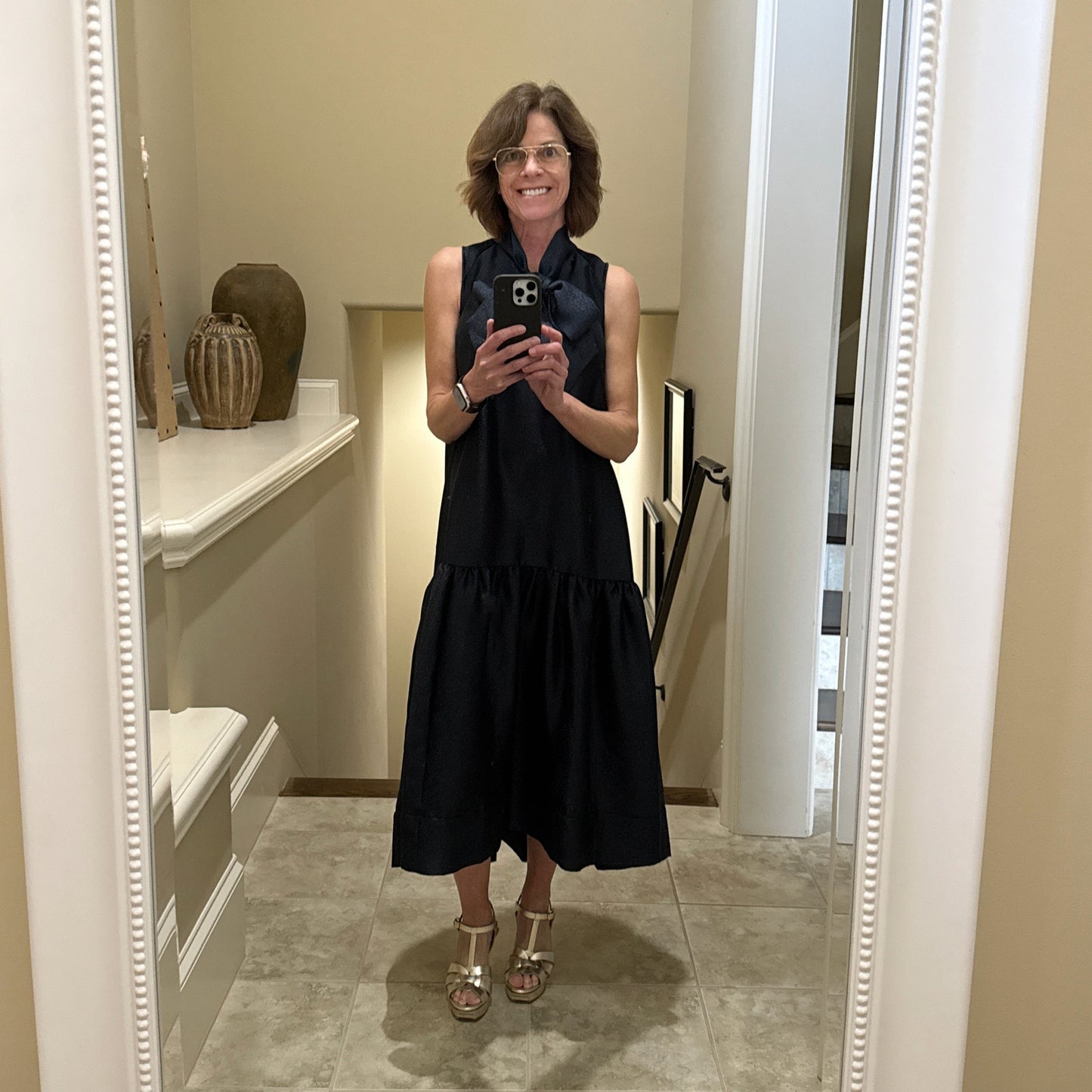 ME+EM Evening Halter Neck Midi Dress in Ink Blue UK6|US2|EU34|XS