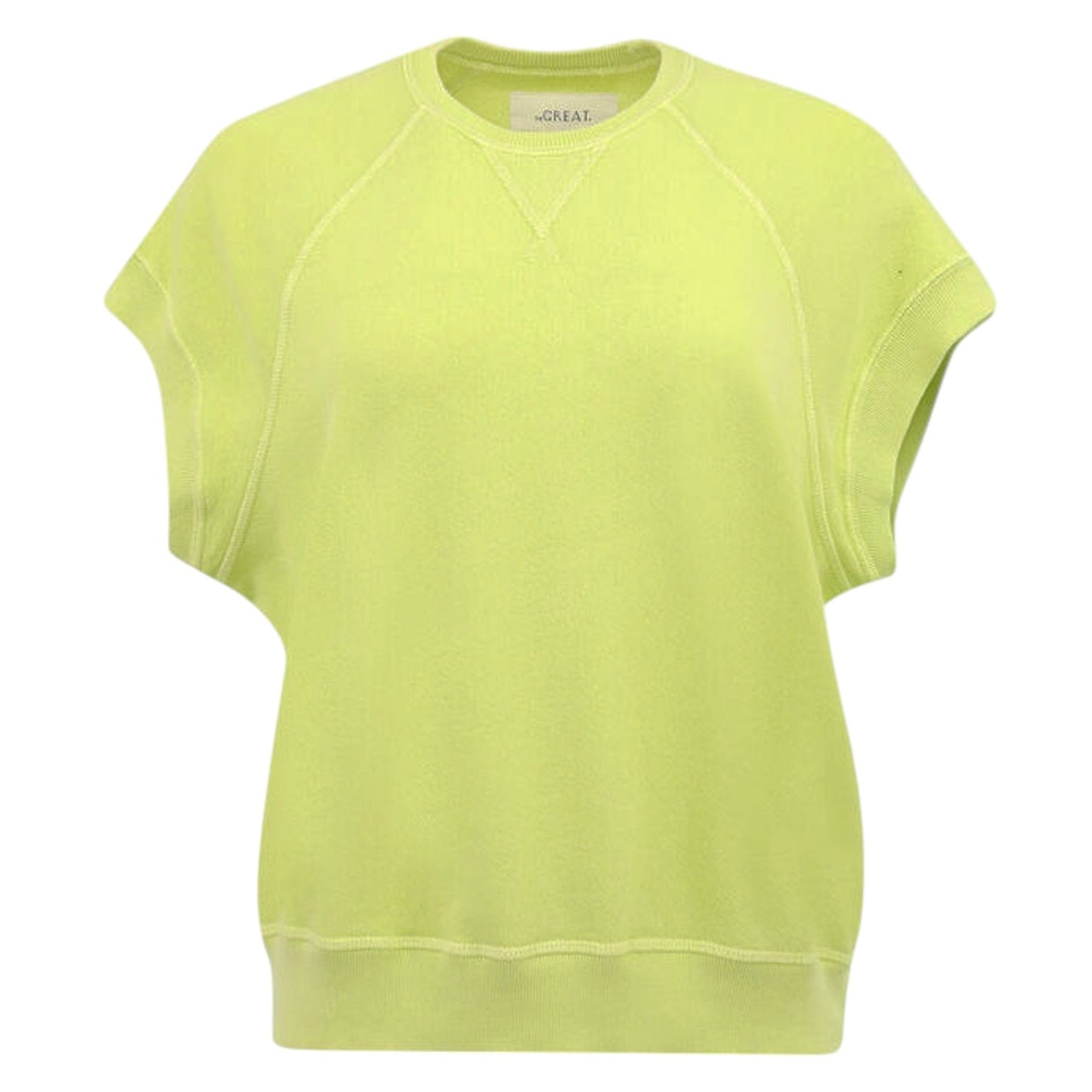 THE GREAT. The Wedge Sweatshirt in Limezest 0|XS