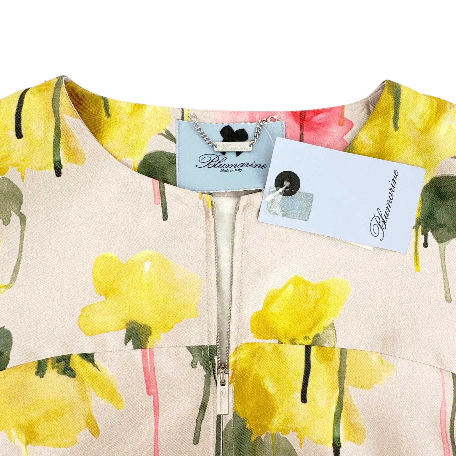 BLUMARINE Floral Silk Blend Evening Jacket IT40 | US4 XS - flyKAMP