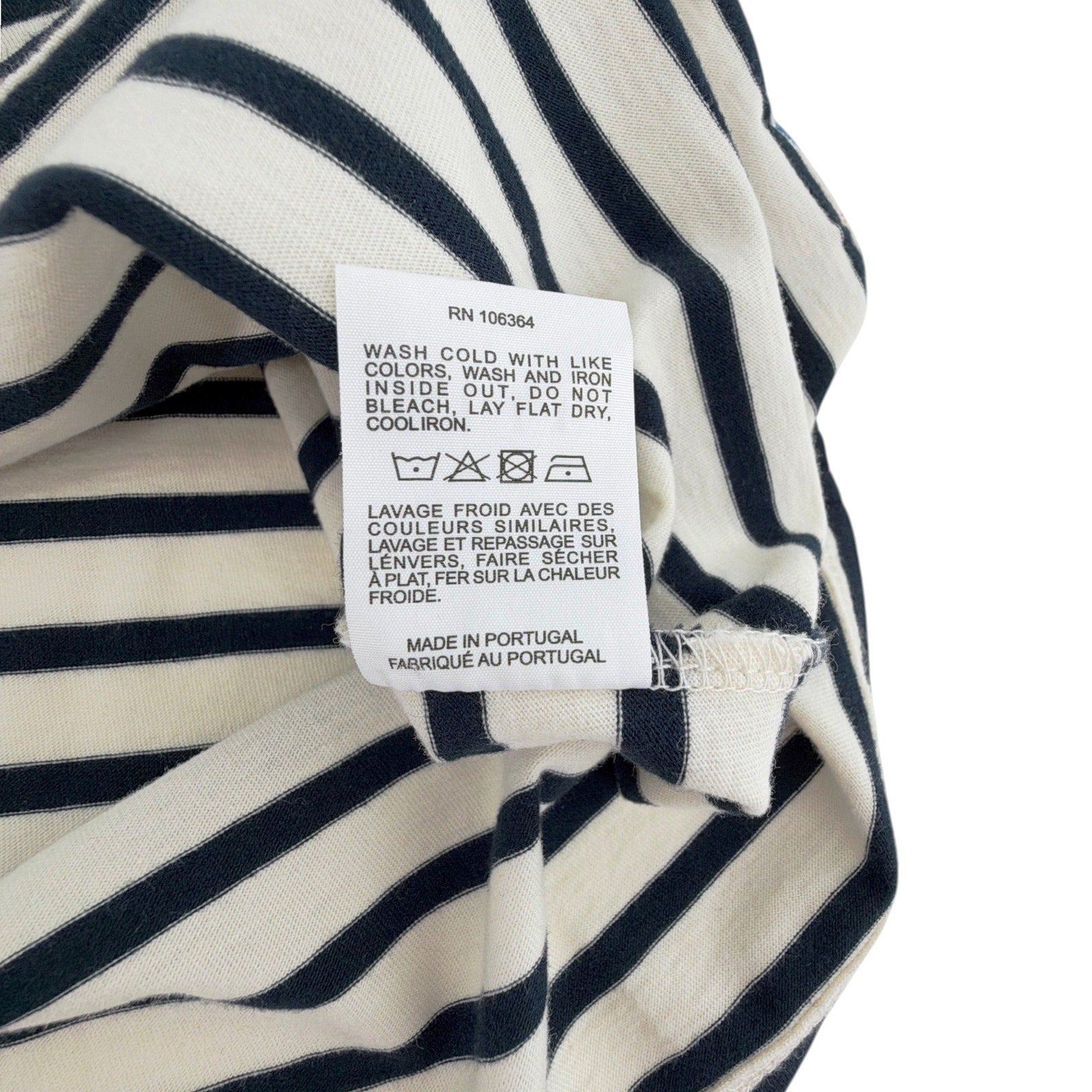 KULE The Modern Love Tee in Cream & Navy M Kule
