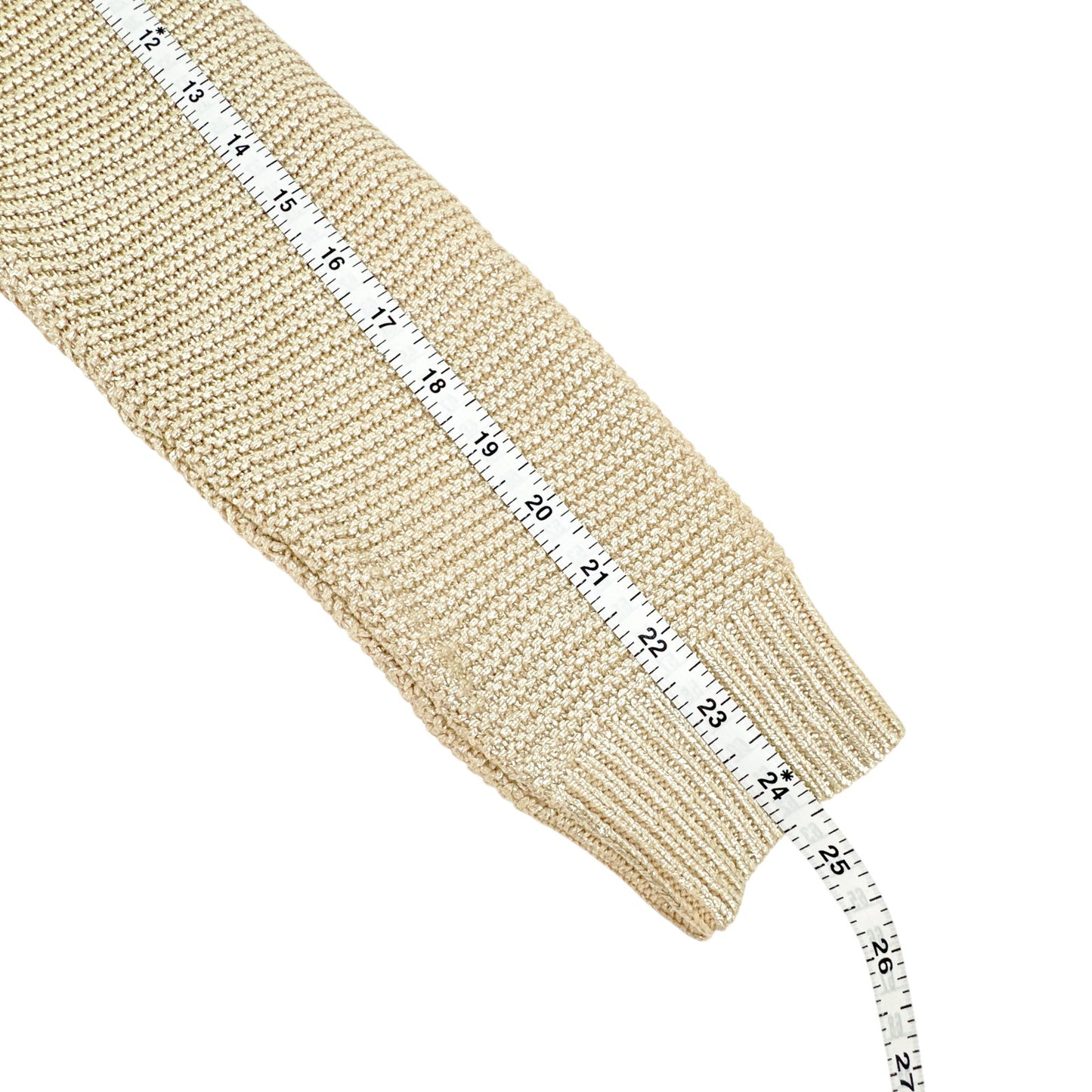 THE GREAT. The Varsity Cardigan Gold Shimmer 1|S